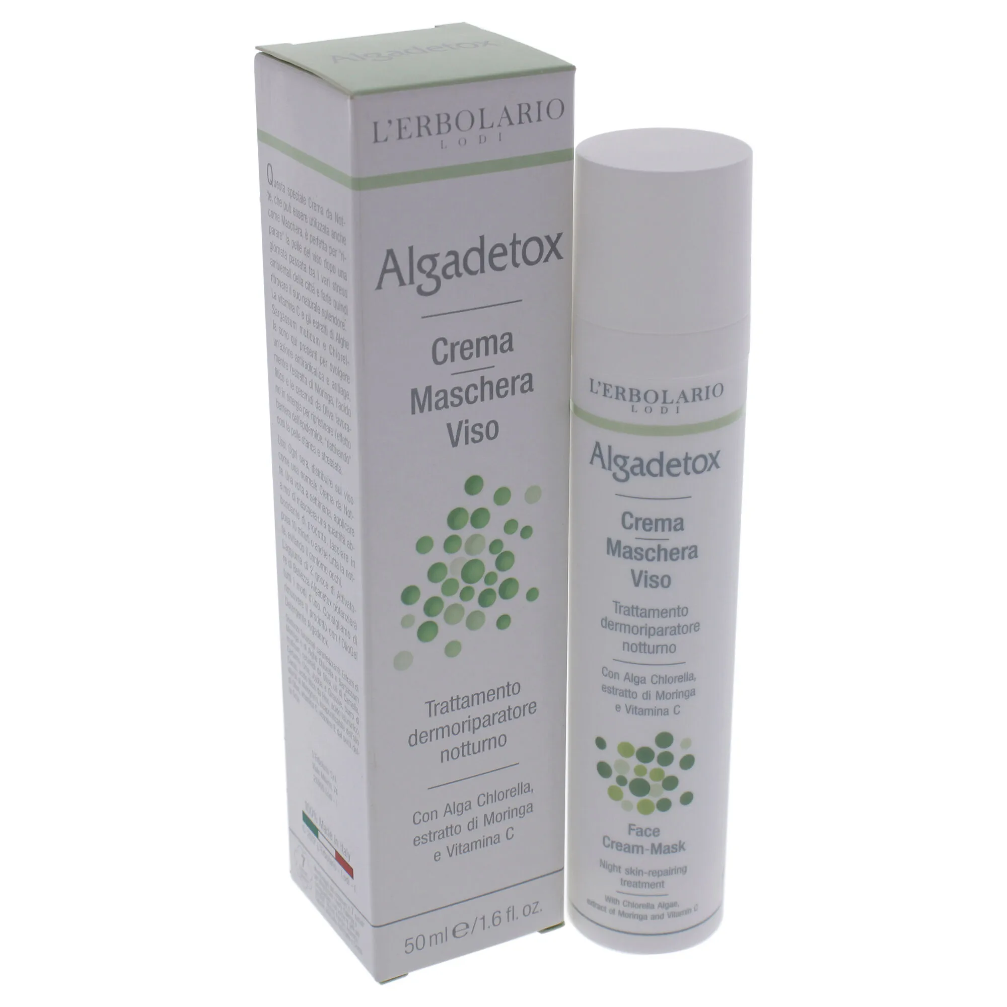 Algadetox Face Night Cream Mask by LErbolario for Unisex - 1.6 oz Cream