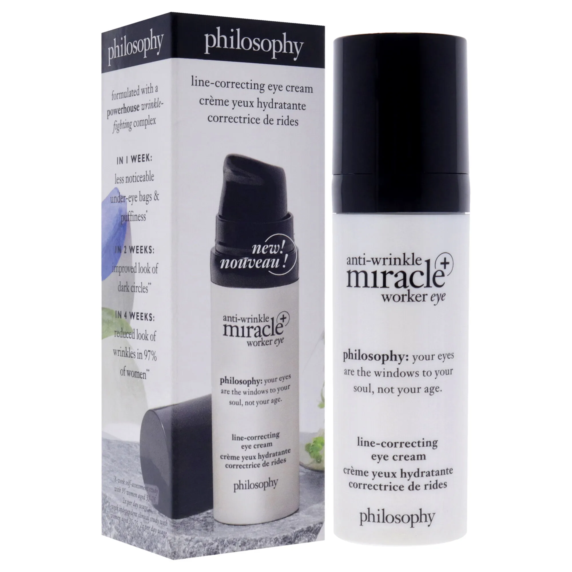 Anti-Wrinkle Miracle Worker Eye Plus by Philosophy for Unisex - 0.5 oz Cream