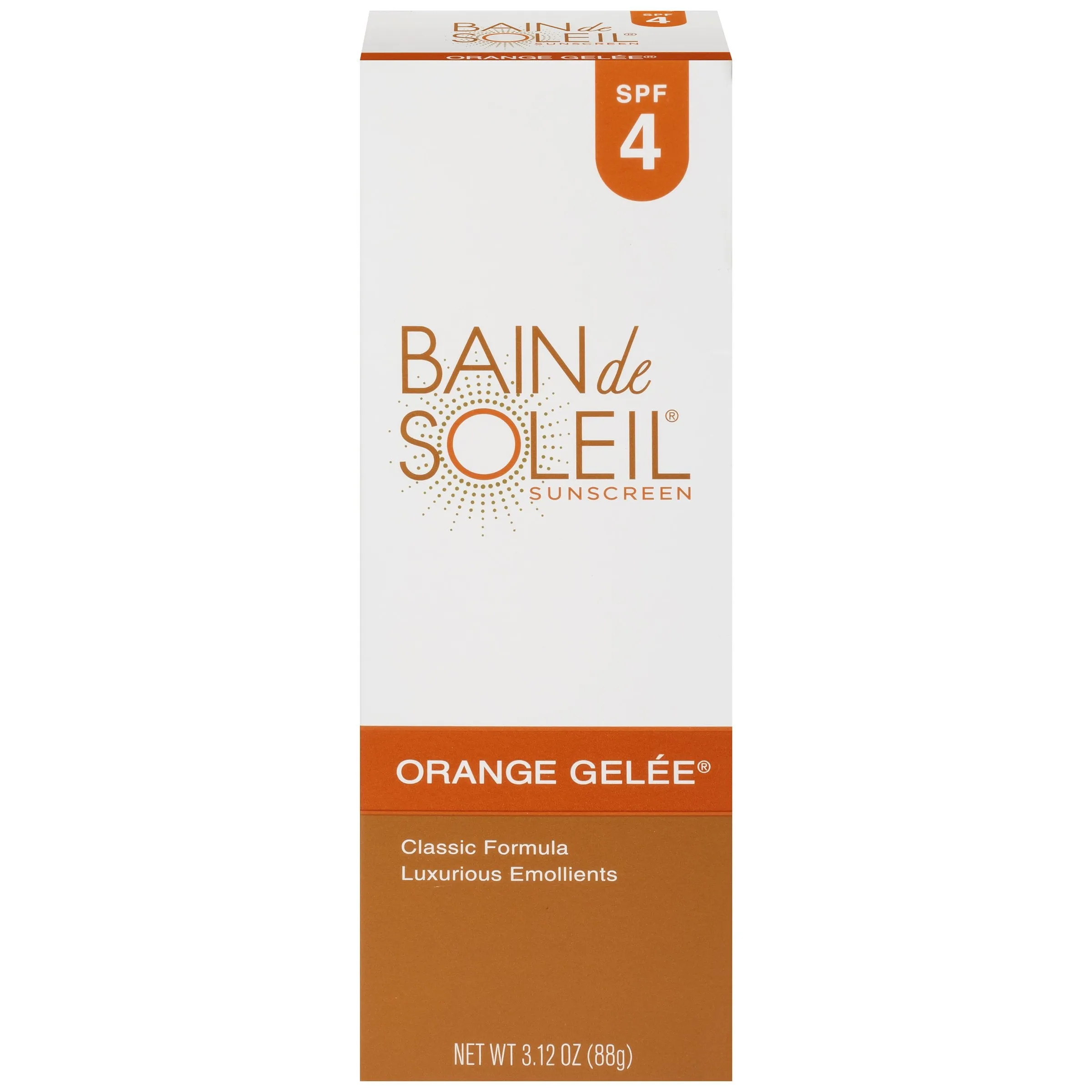 Bain de Soleil Gelee Sunscreen SPF 4 3.12 oz. Tube Pack of 2  