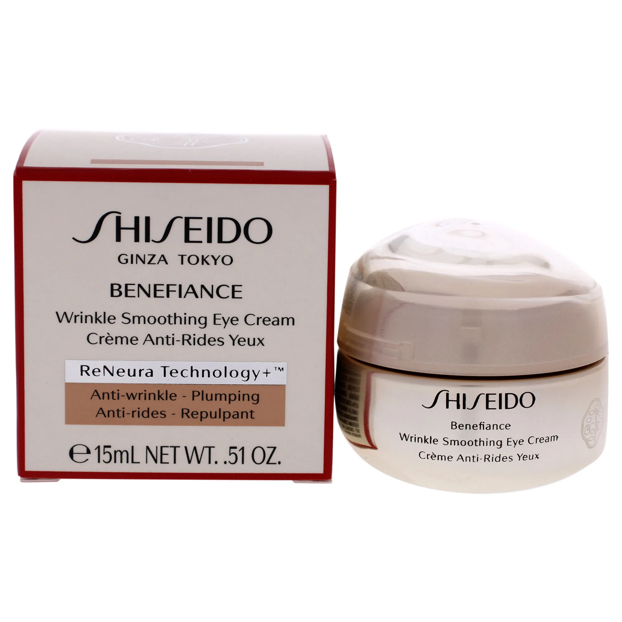 Benefiance Wrinkle Smoothing Eye Cream by Shiseido for Unisex - 0.51 oz Cream