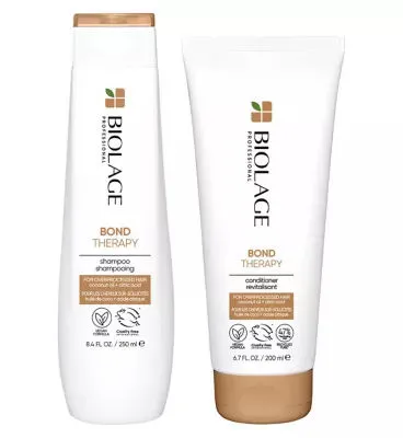 Biolage Professional Bond Therapy Shampoo and Conditioner Infused with Citric Acid & Coconut Oil For Over-Processed Damaged 