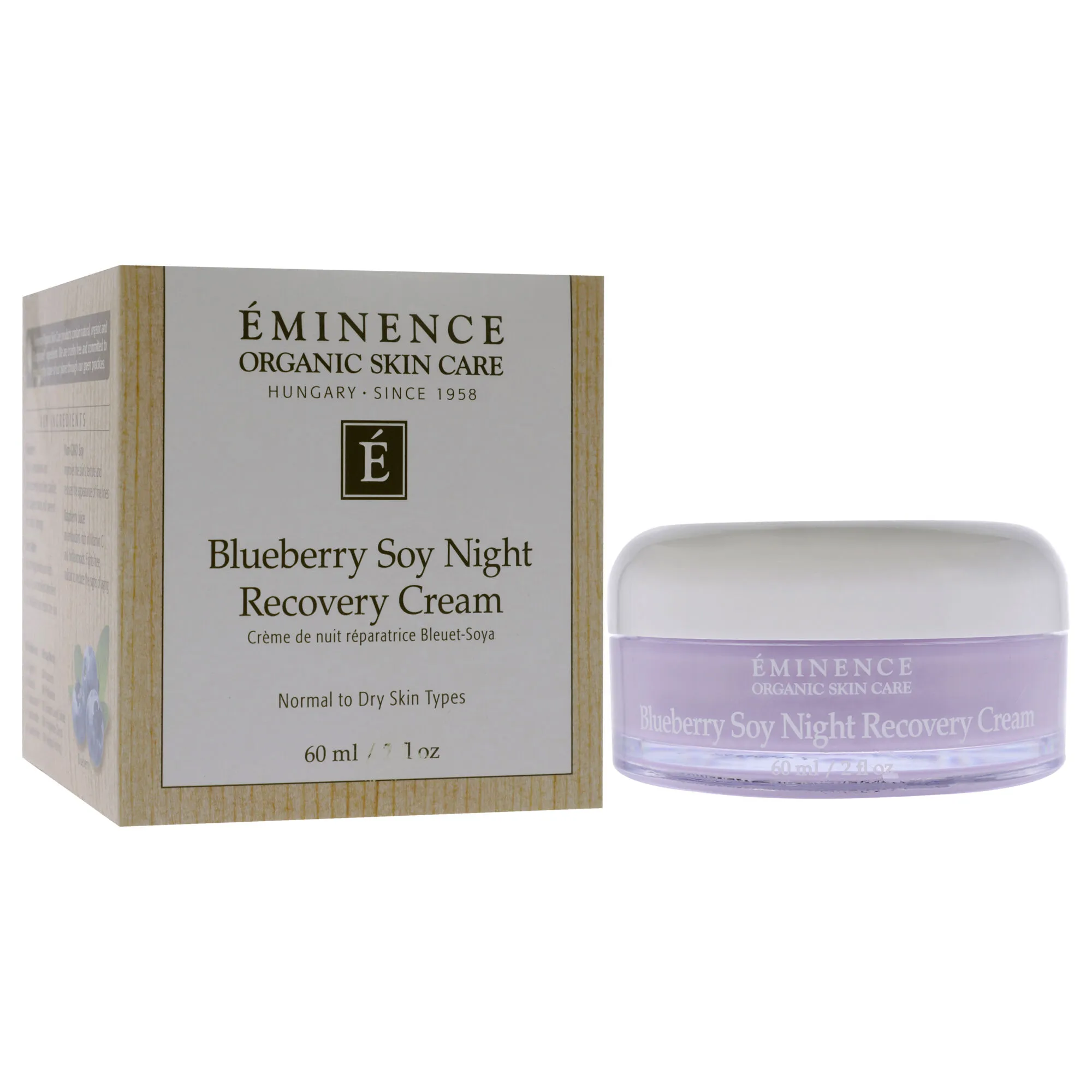 Blueberry Soy Night Recovery Cream by Eminence for Unisex - 2 oz Cream