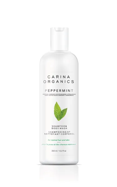 CARINA ORGANICS PEPPERMINT SHAMPOO + BODY WASH