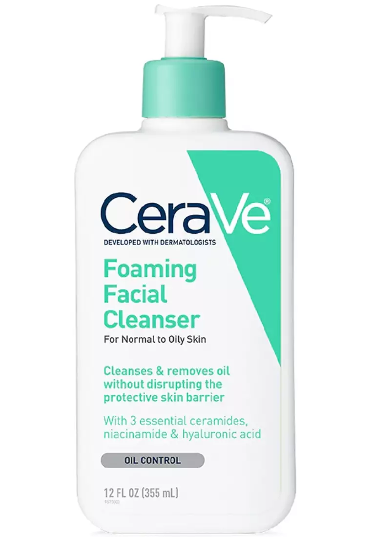 CeraVe Foaming Face Cleanser Fragrance Free Face Wash with Hyaluronic Acid 355ML