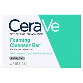 Cerave Kaolin Clay Foaming Cleanser Bar 4.5oz