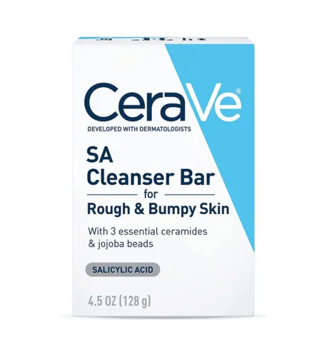 Cerave Sa Cleanser Bar For Rough Bumpy Skin 4 5 Oz Dual Action Chemical And Physical Exfoliation With Salicylic Acid And Jojoba 