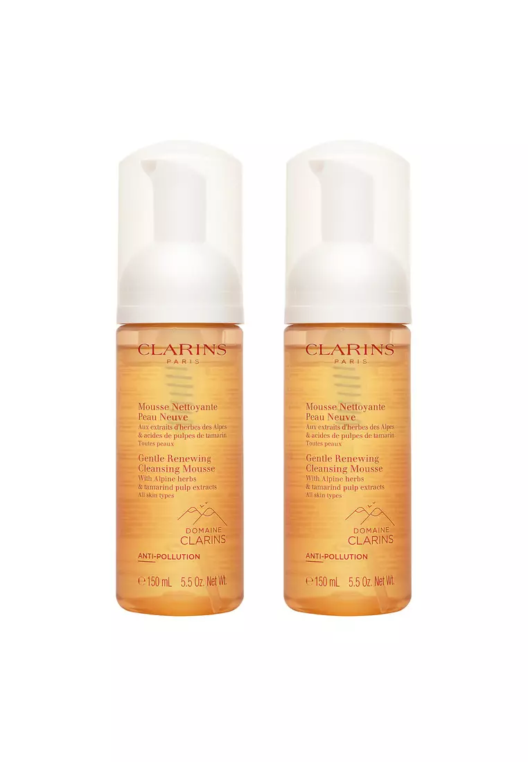 Clarins 2X Clarins Gentle Renewing Cleansing Mousse 150ml,5.5oz Skin Renew Cleanser