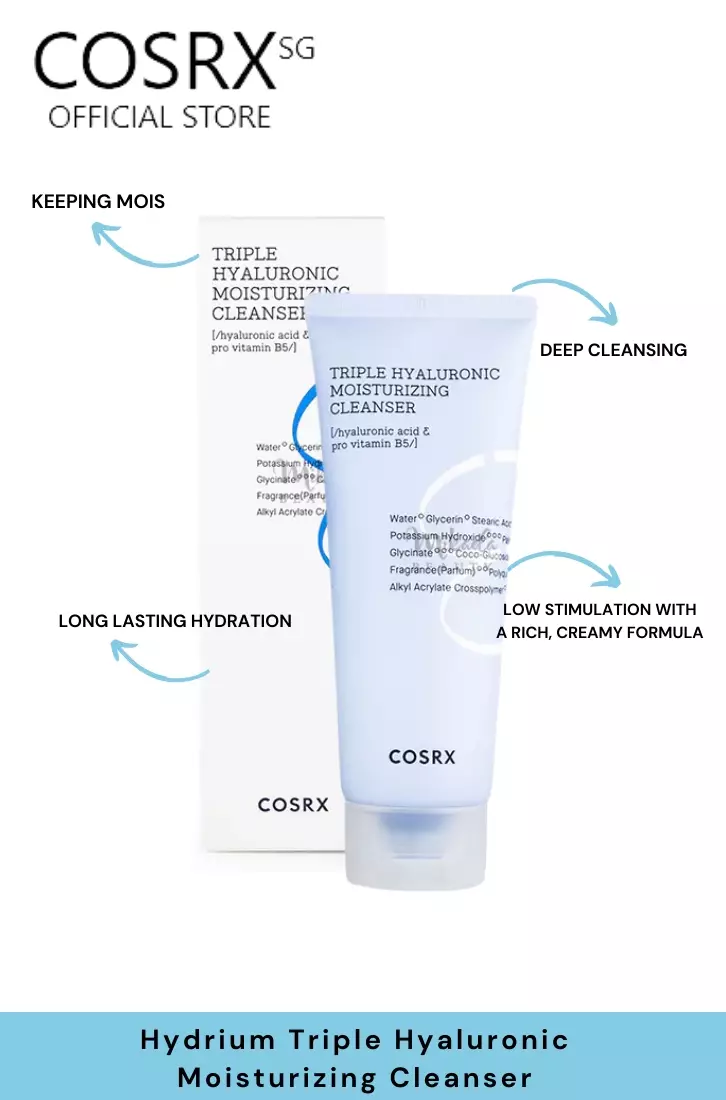 COSRX Cosrx Hydrium Triple Hyaluronic Moisture Cleanser 150ml