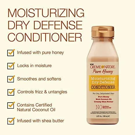 Creme Of Nature Moisturizing Dry Defense Conditioner, 12oz