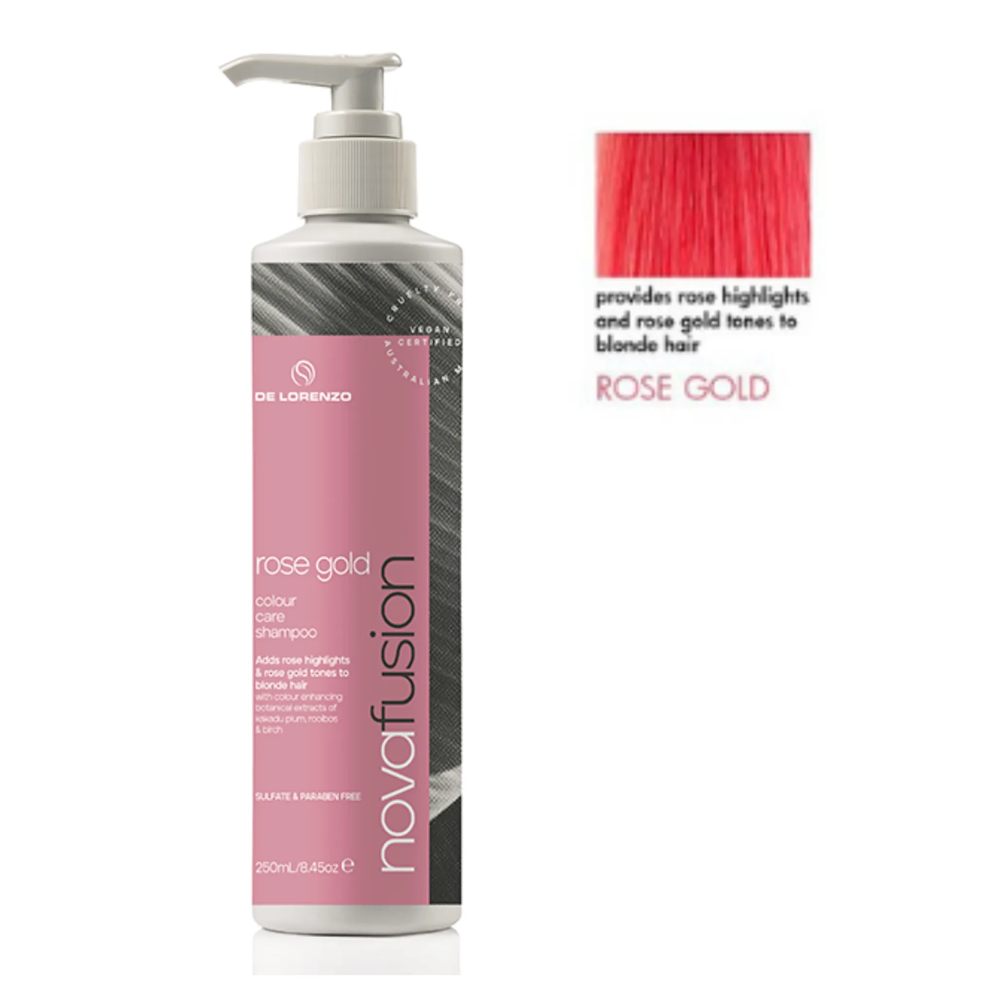 De Lorenzo Novafusion Rose Gold Shampoo 250ml