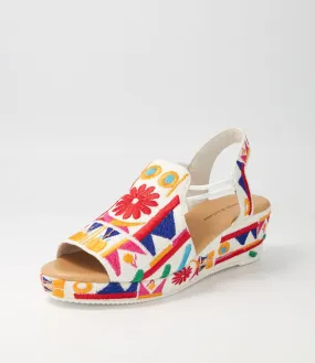 DJANGO & JULIETTE Sahirah Bright Multi Fabric Sandals