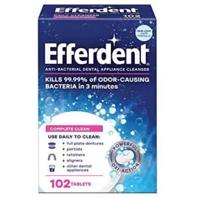 Efferdent Complete Clean Denture & Retainer Cleanser 102ct