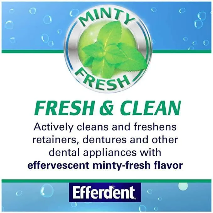 Efferdent Plus Fresh & Clean Denture & Retainer Cleanser 90ct