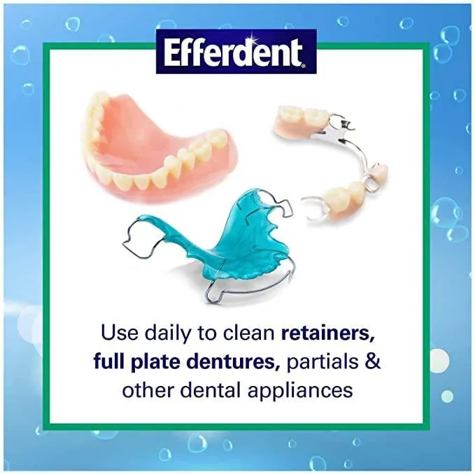 Efferdent Plus Fresh & Clean Denture & Retainer Cleanser 90ct