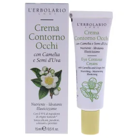 Eye Contour Cream with Camelia and Grape Seed by LErbolario for Unisex - 0.5 oz Cream