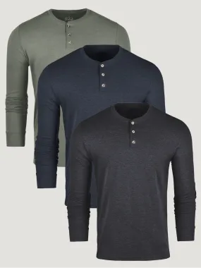 Foundation Long Sleeve Henley 3-Pack