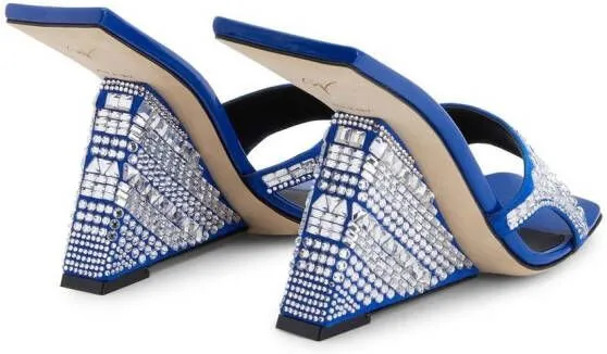 Giuseppe Zanotti Akira shine 105mm wedge sandals Blue