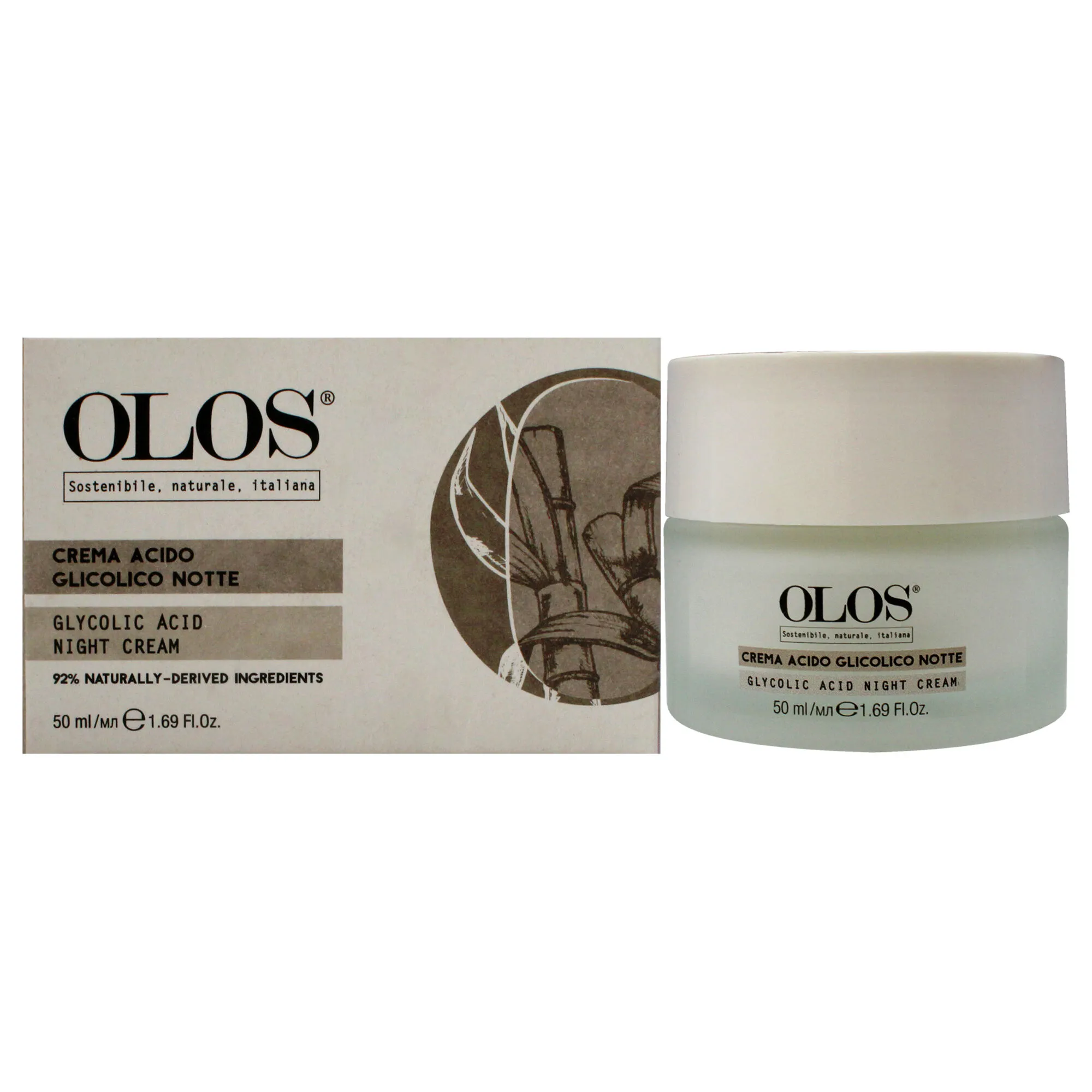 Glycolic Acid Night Cream by Olos for Unisex - 1.7 oz Cream