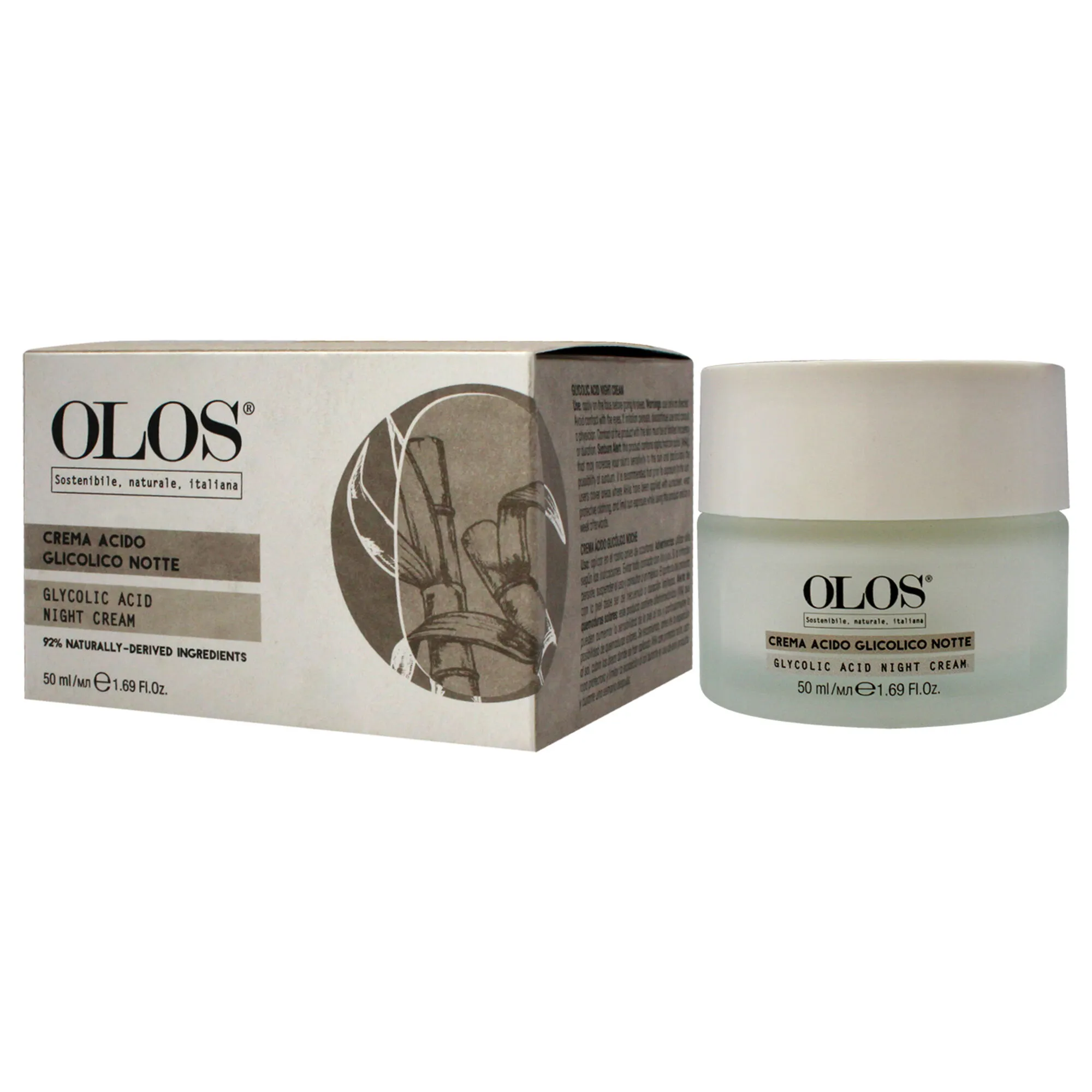 Glycolic Acid Night Cream by Olos for Unisex - 1.7 oz Cream