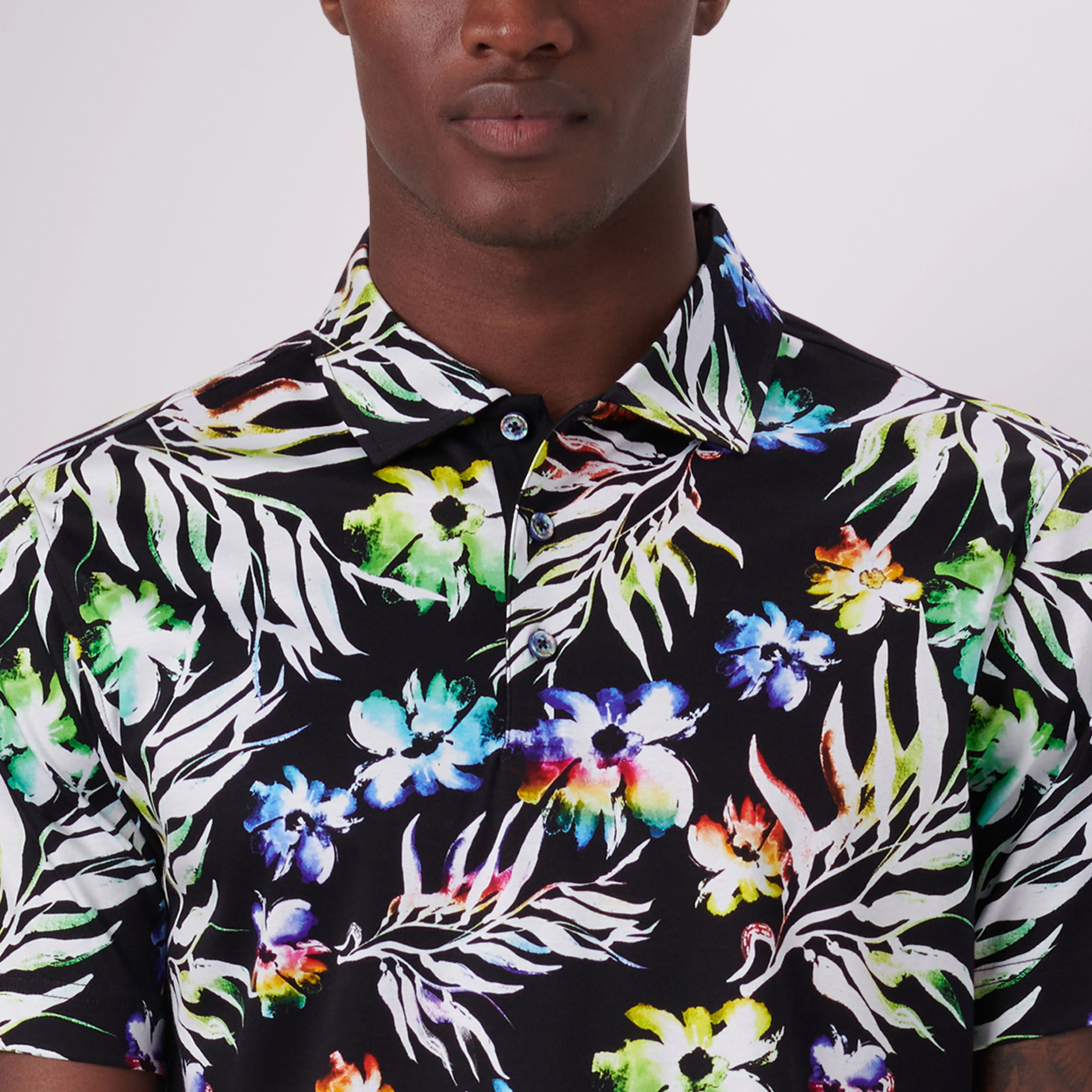 Hendrix Floral Print Polo Shirt