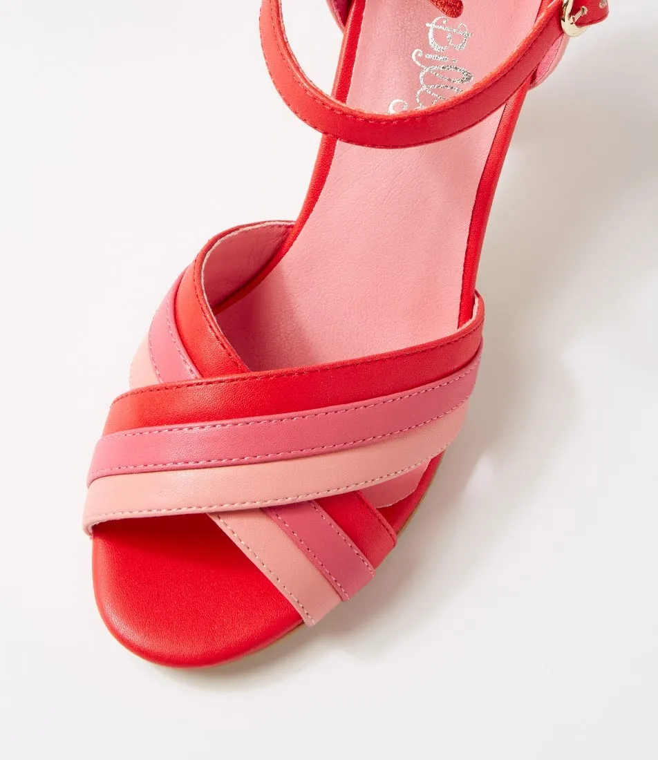 I LOVE BILLY Altino Peach Multi Sandals