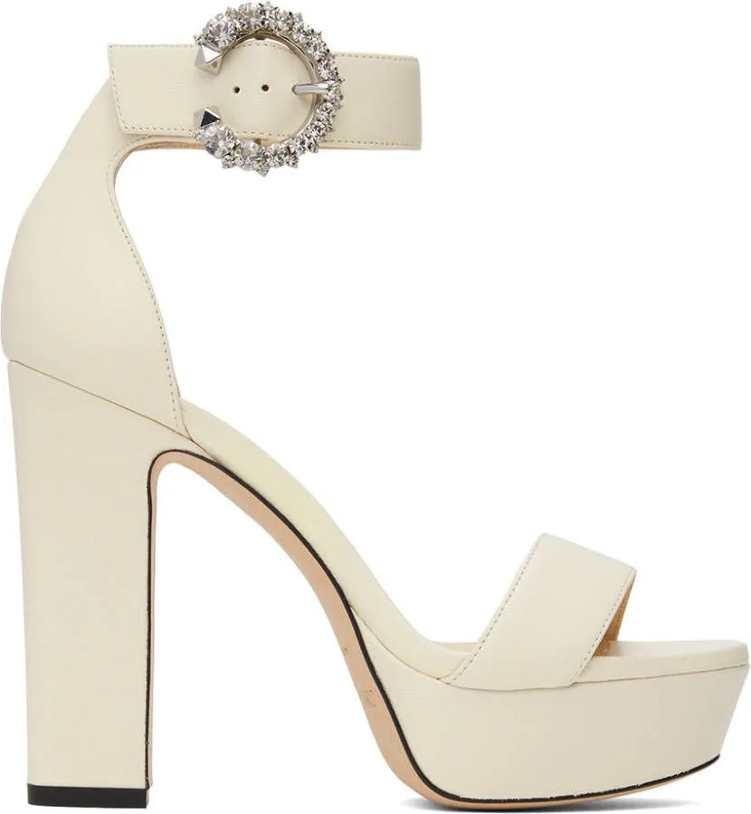 Jimmy Choo Off-White Mionne 120 Sandals