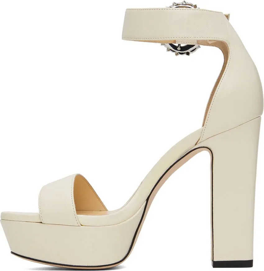 Jimmy Choo Off-White Mionne 120 Sandals