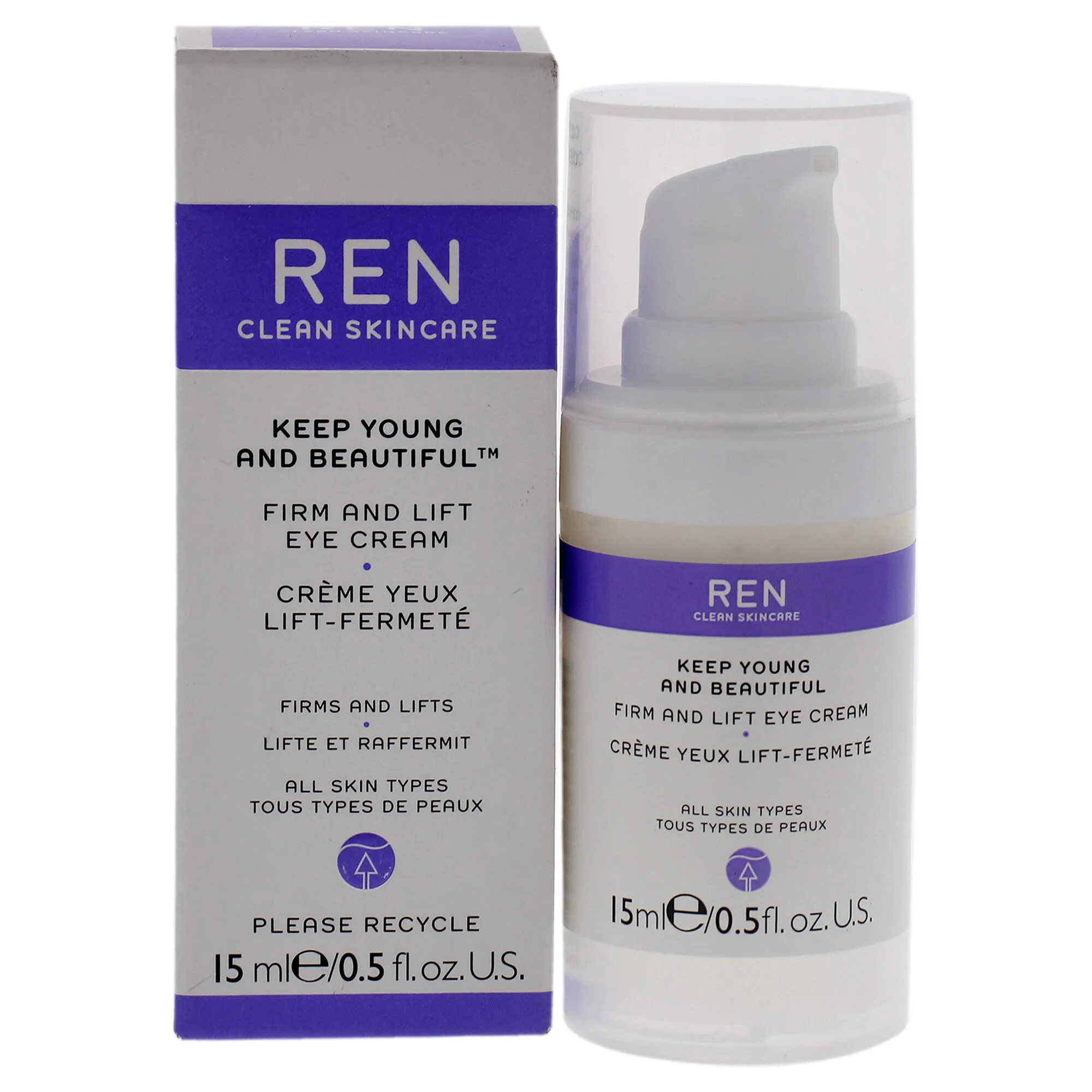 Keep Young and Beautiful Firm and Lift Eye Cream by REN for Unisex - 0.5 oz Cream