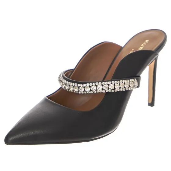 KURT GEIGER W' Duke Black Leather Sandals