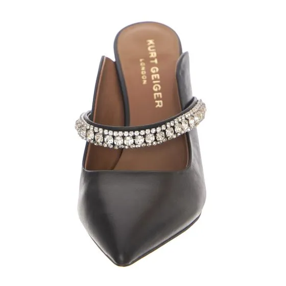 KURT GEIGER W' Duke Black Leather Sandals