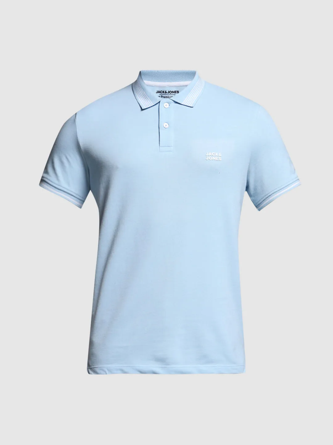 Light Blue Logo Print Polo