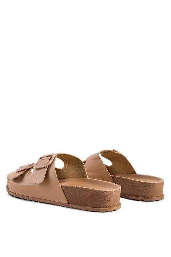 London Rag MINATA Platform Buckled Slide Sandals