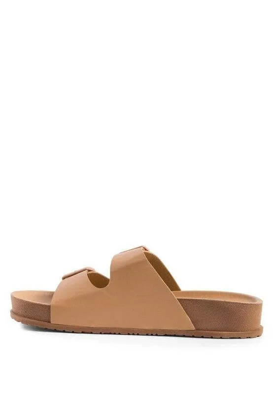 London Rag MINATA Platform Buckled Slide Sandals