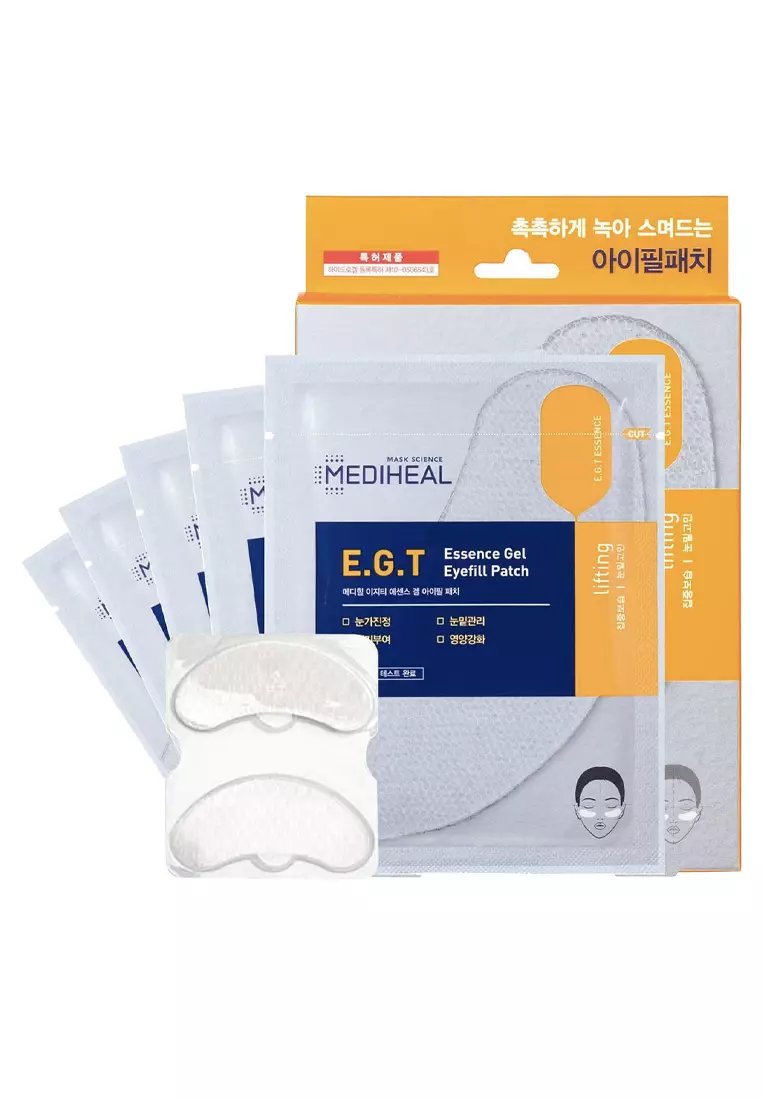 Mediheal MEDIHEAL E.G.T Essence Gel Eyefill Patch 5 Pairs - Mask Gel Eye Patches, for Dark Circle, Aging Skin, Puffy Eyes