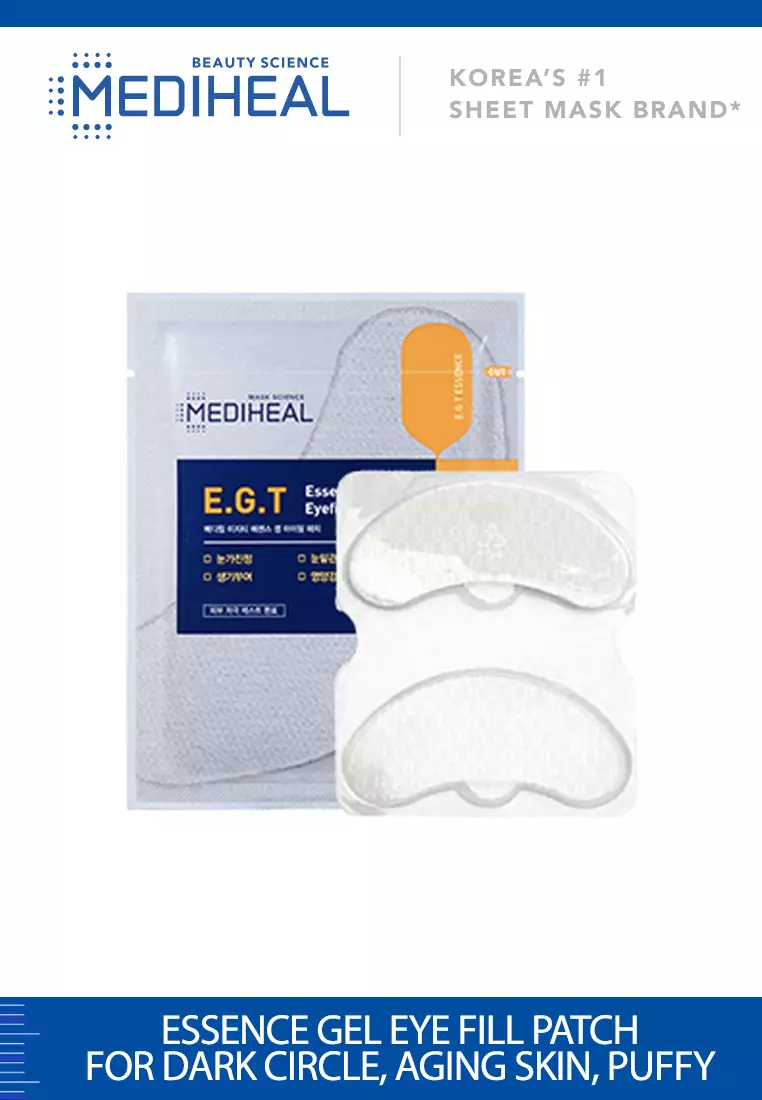 Mediheal MEDIHEAL E.G.T Essence Gel Eyefill Patch 5 Pairs - Mask Gel Eye Patches, for Dark Circle, Aging Skin, Puffy Eyes