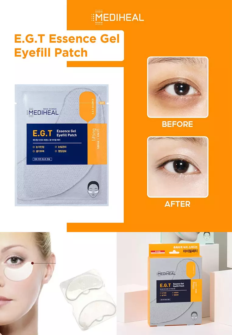 Mediheal MEDIHEAL E.G.T Essence Gel Eyefill Patch 5 Pairs - Mask Gel Eye Patches, for Dark Circle, Aging Skin, Puffy Eyes