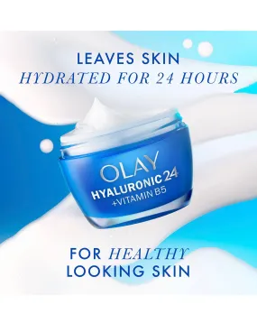 Olay Hyaluronic 24 + Vitamin B5 Moisturiser, Day Gel Cream With Hyaluronic Acid