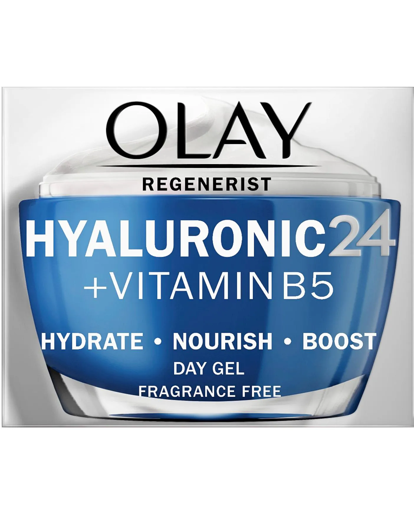 Olay Hyaluronic 24 + Vitamin B5 Moisturiser, Day Gel Cream With Hyaluronic Acid