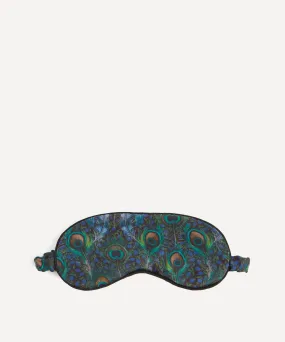 Peacock Manor Silk Satin Eye Mask