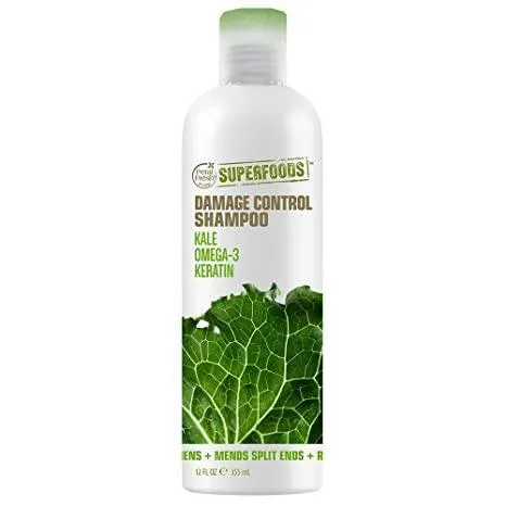 Petal Fresh Super foods Damage Control Kale, Omega 3, Keratin Shampoo, 12oz