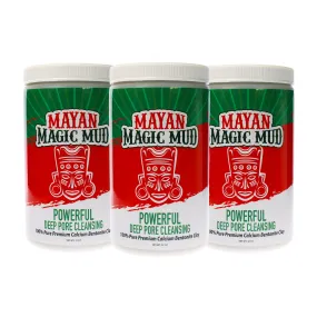 Powerful Deep Pore Cleansing Clay by Mayan Magic Mud for Unisex - 32 oz Cleanser - Pack of 3