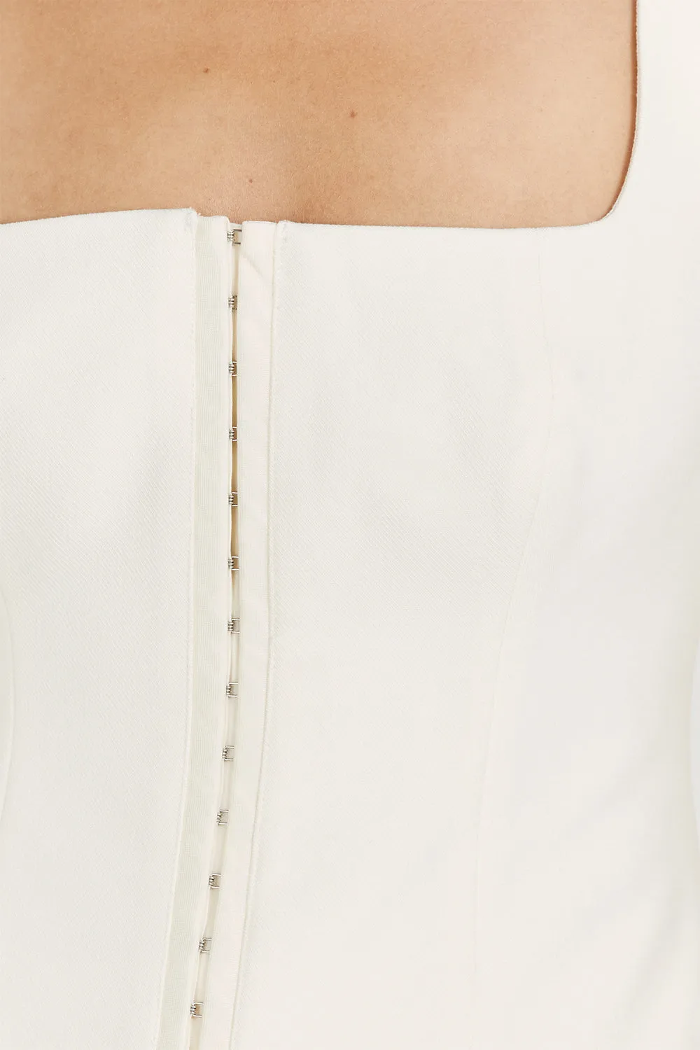 ROSA CREAM HOOK & EYE TOP