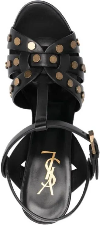 Saint Laurent Tribute 145mm studded sandals Black