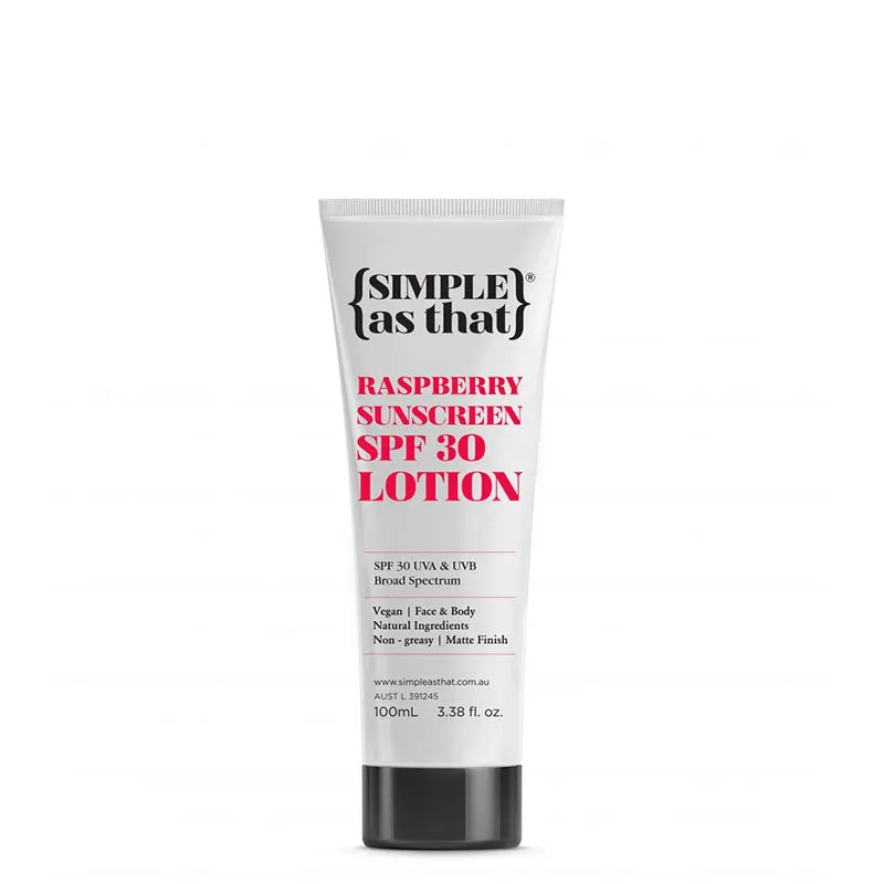 {SIMPLE as that} Raspberry Sunscreen SPF30 Lotion - EXP 12/24