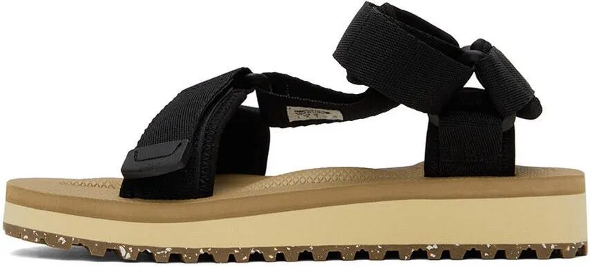 Suicoke Black & Beige DEPA-2Cab-ECO Sandals