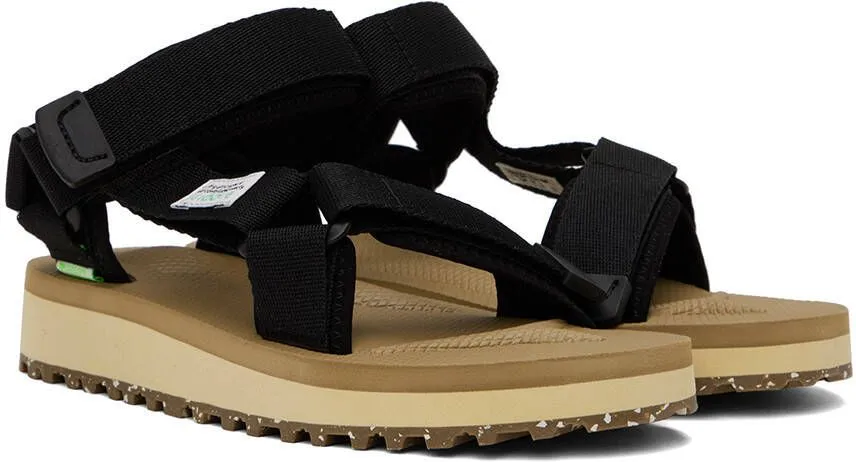 Suicoke Black & Beige DEPA-2Cab-ECO Sandals