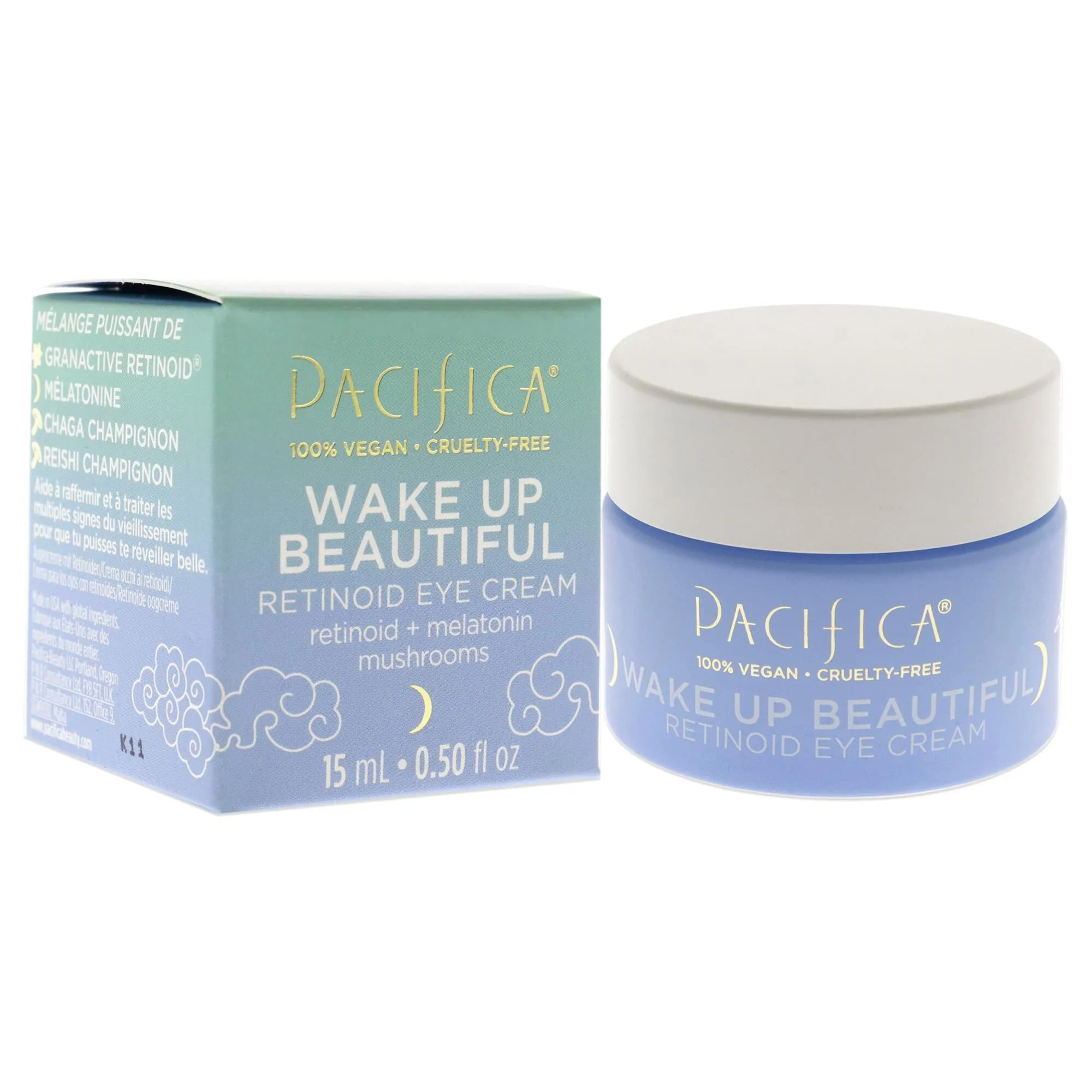 Wake Up Beautiful Retinoid Eye Cream by Pacifica for Unisex - 0.5 oz Eye Cream