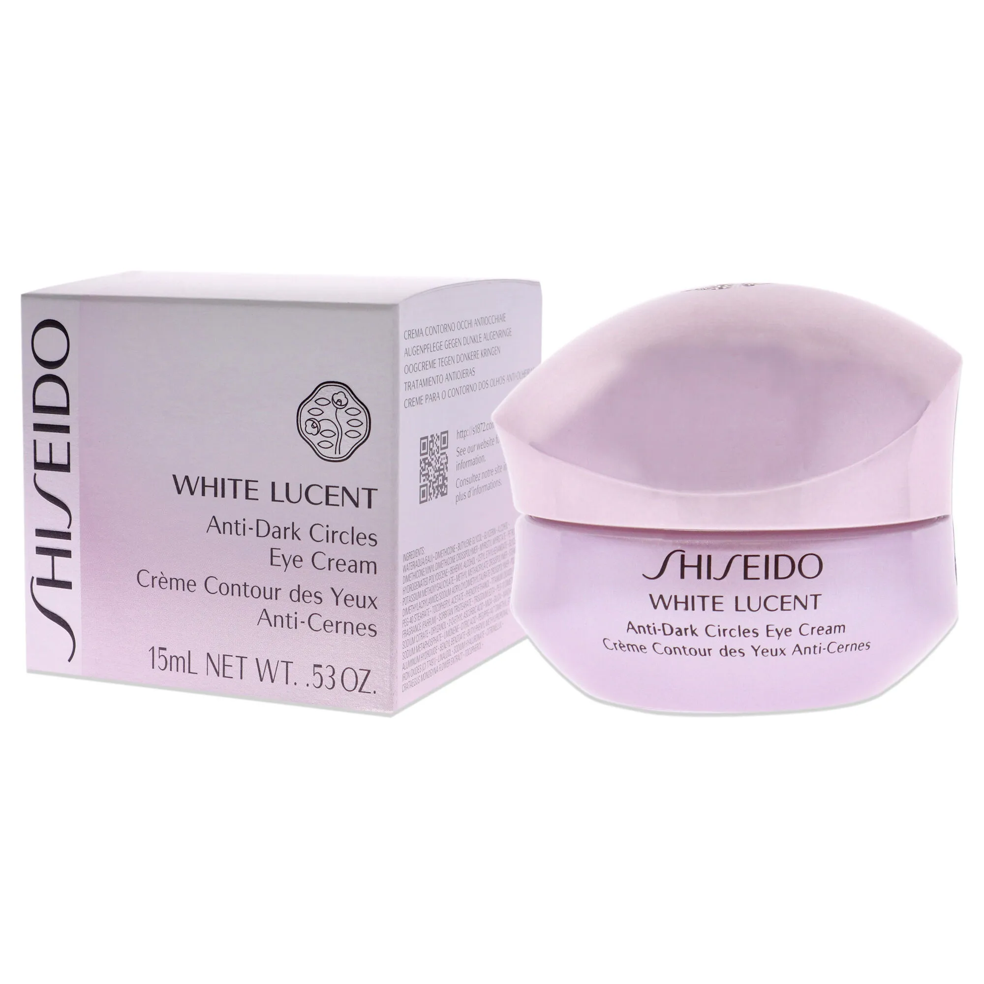 White Lucent Anti-Dark Circles Eye Cream by Shiseido for Unisex - 0.53 oz Cream