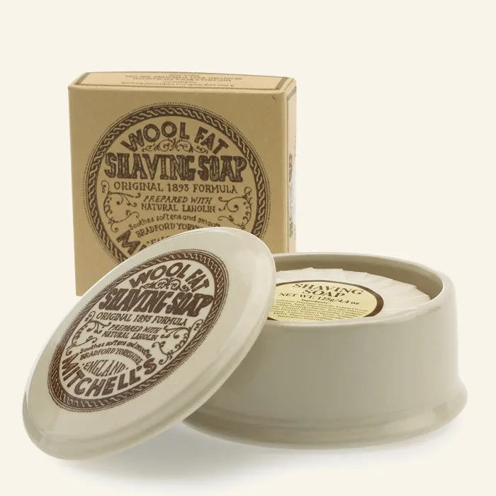 Wool Fat Luxury Shaving Soap with Ceramic Dish