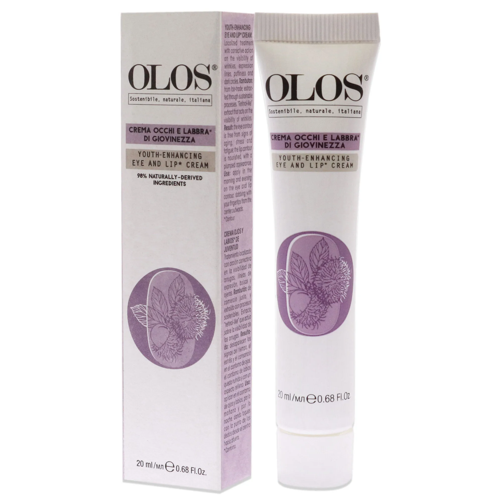 Youth-enhancing Eye and Lip Cream by Olos for Unisex - 0.68 oz Cream